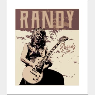 Randy Rhoads // Brown vintage Posters and Art